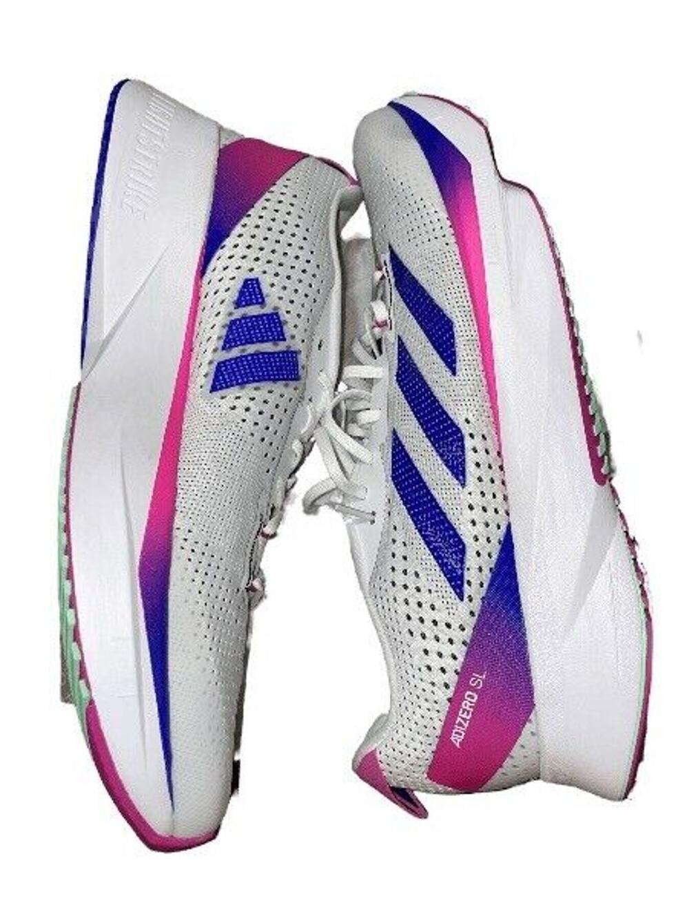 adidas Adizero SL Men's Running Shoes White/Lucid Blue Gv9095 Sz 12 NWT